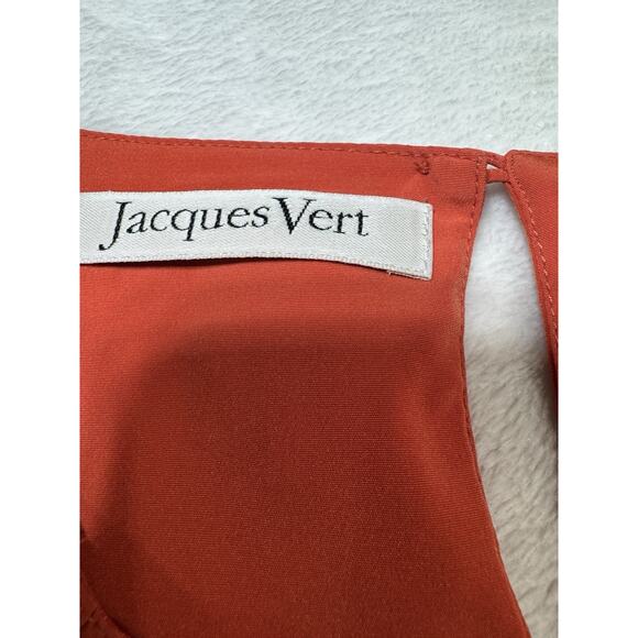 Jacques Vert Burnt Orange Geometric Short Sleeve Top Size Med Luxe Fall2025 - Picture 2 of 6